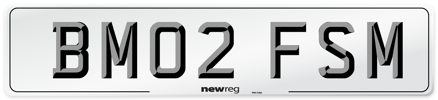 BM02 FSM Number Plate from New Reg